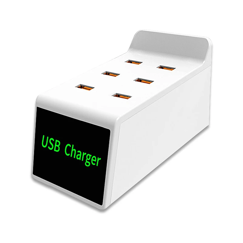 ? Wenhao 6 usb портов умный ЖК дисплей Usb зарядное устройство для путешествий