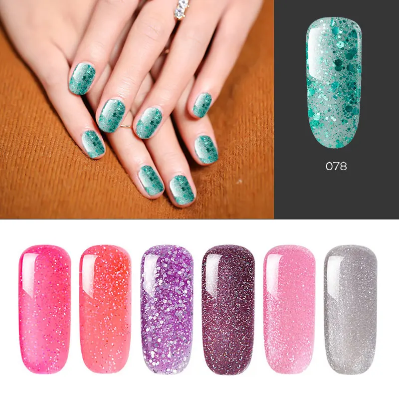 Beateal UV Gel Nail Polish Pure Color Long Lasting LED Lamp Varnish Without Top Base Soak Off Organic | Красота и здоровье