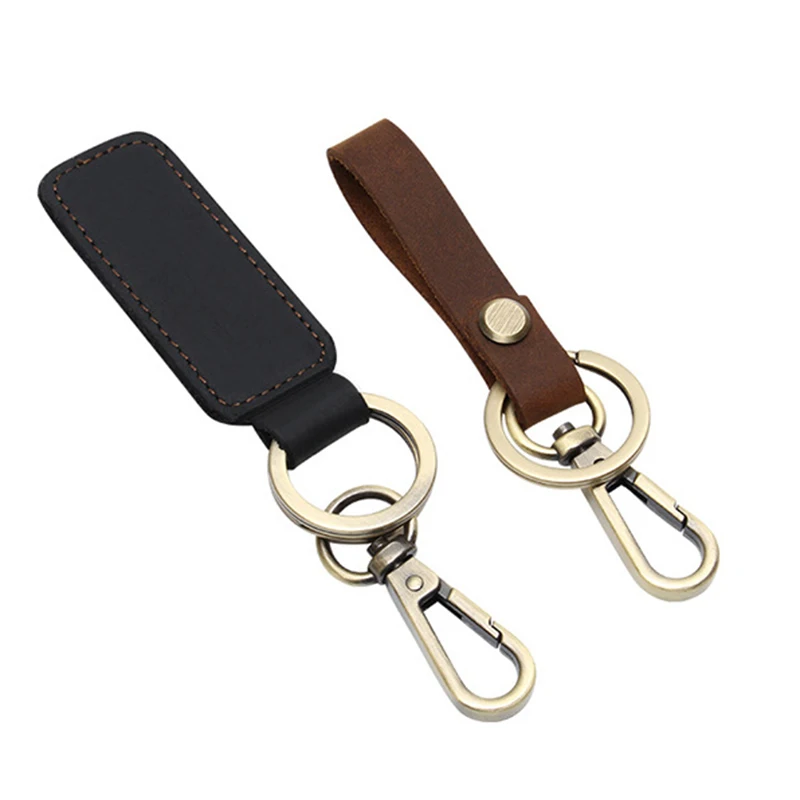 Новые автомобильные старинные брелоки модные из воловьей кожи подарки ручной