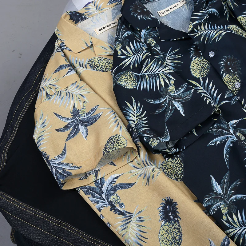 Гавайская рубашка мужская Повседневная Свободная Camisa Masculina пляжная Гавайская Праздничная рубашка с цветочным принтом высокого качества мужские рубашки размера плюс A5492