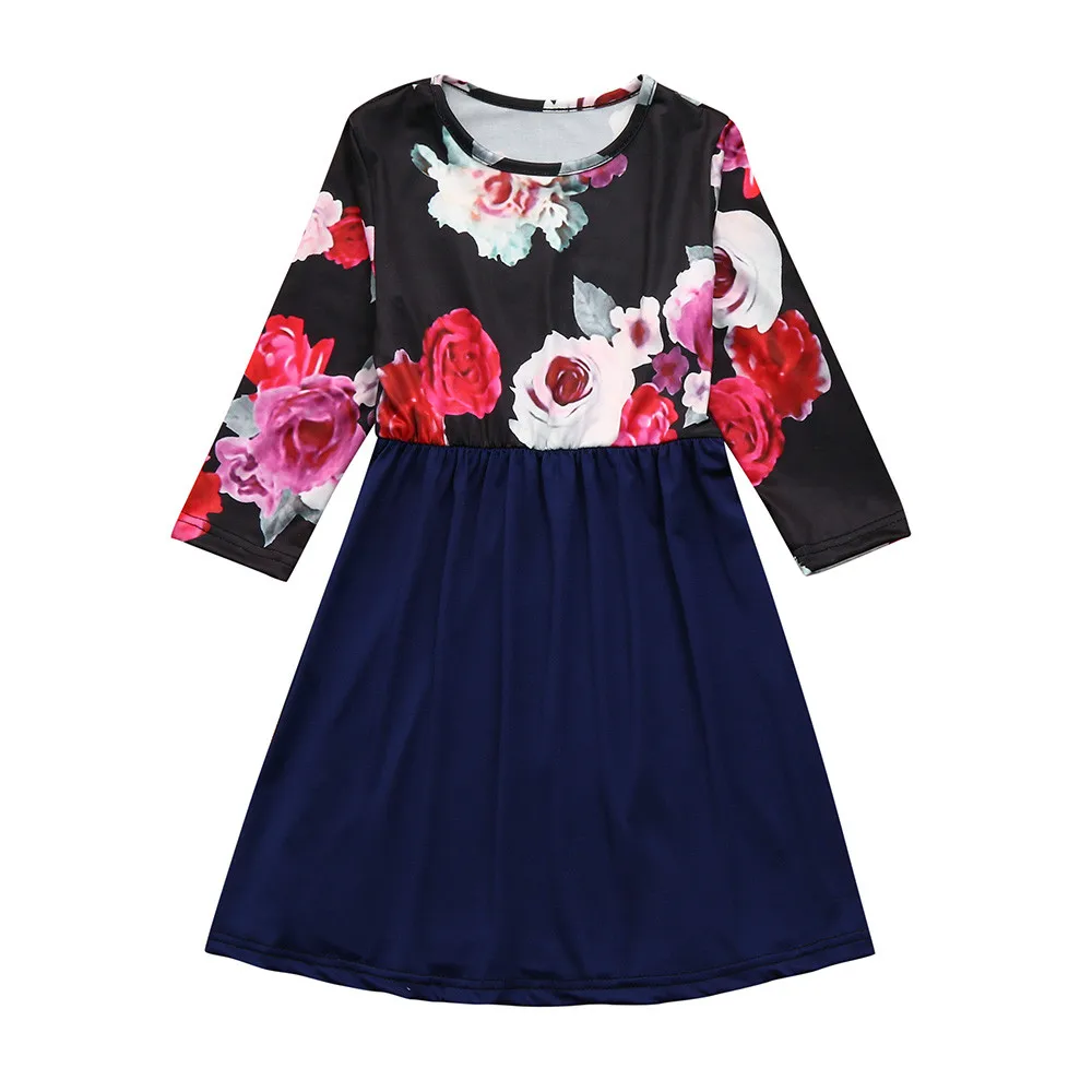 Модные платья для мамы и дочки весна 2018 Платье макси с цветочным принтом