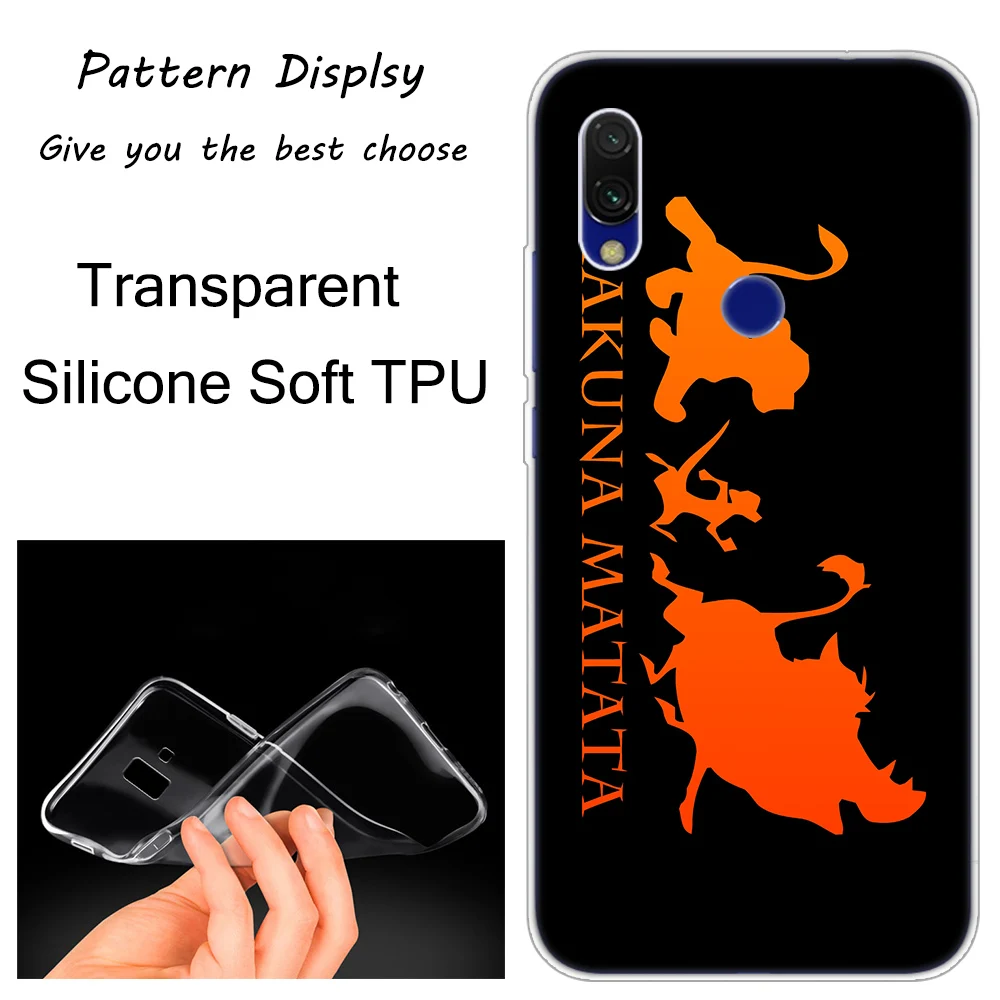 005 Мягкий силиконовый чехол Hakuna matata The Lion King для Xiaomi Redmi K20 7 7A 5 5Plus 6 6A S2 Note 8 7 6 5 Pro - Цвет: 005