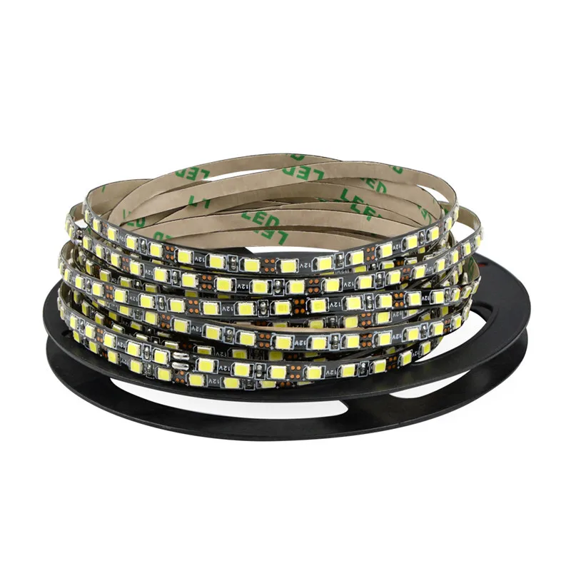 Узкий светодиодный светильник 5 мм 2835 SMD гибкая лента Белый/Черный PCB 120