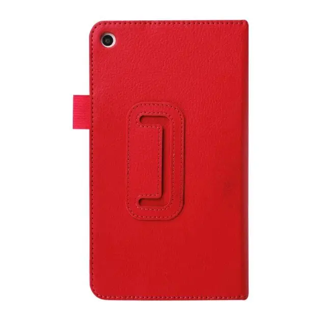 Чехол-книжка из искусственной кожи с Litchi рисунком для huawei MediaPad T1 7,0 T1-701U/W T2 7,0 BGO-DL09 BGO-L03 Магнитный чехол-книжка - Цвет: Красный