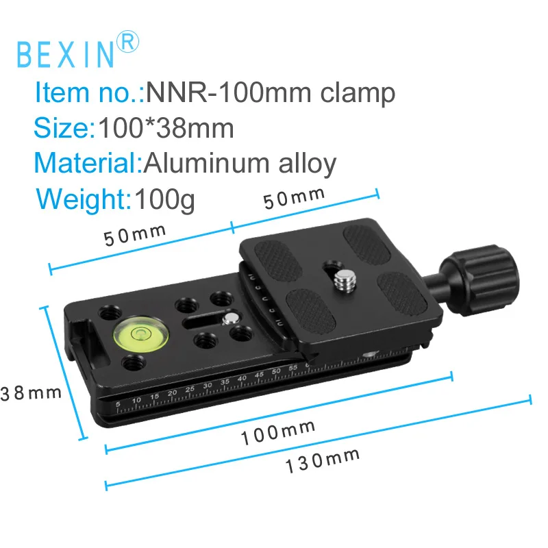 clamp and plate Bexin шаровая Головка штатива Узловая направляющая кронштейн для камеры длинная быстросъемная пластина Крепление зажим для Arca Swiss панорамная Макросъемка - Цвет: clamp and plate