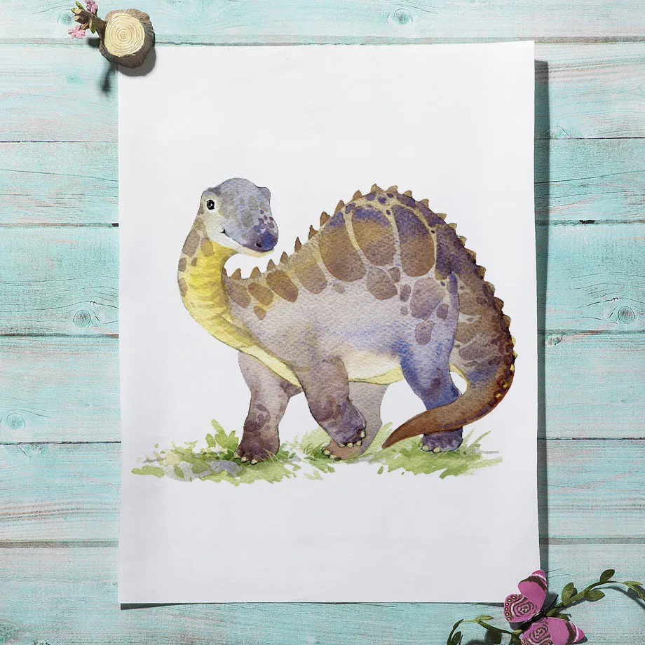 Настенная картина с динозавром T Rex Triceratops постеры и принты на холсте в
