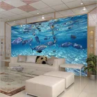 Пользовательские фото обои 3D стереоскопический подводный мир морских рыб детская комната спальня фон для телевизора 3D Настенные обои