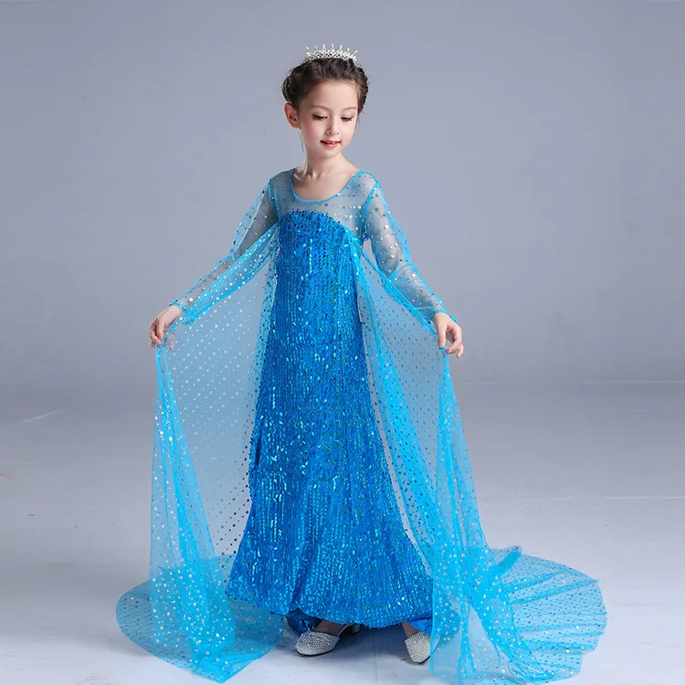 Детский фатиновый костюм с блестками Шиммер и блеск длинным рукавом для косплея