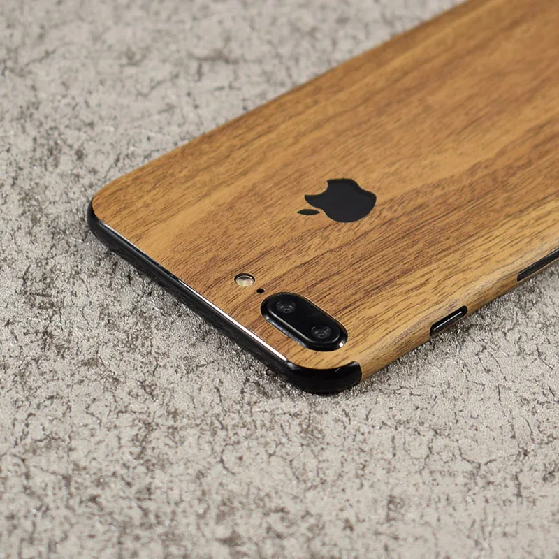 Wood Grain Back Film For Apple iPhone 7 Plus Mobile Phone Cover Protector iPhone7 Stickers+Gift |