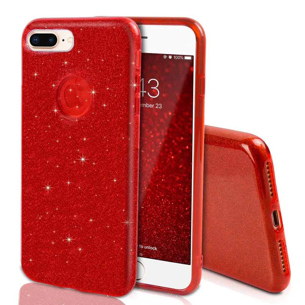 Ascromy для iPhone 7 Чехол Блестящий жесткий чехол силиконовый с логотипом Apple X XS Max XR 8 Plus