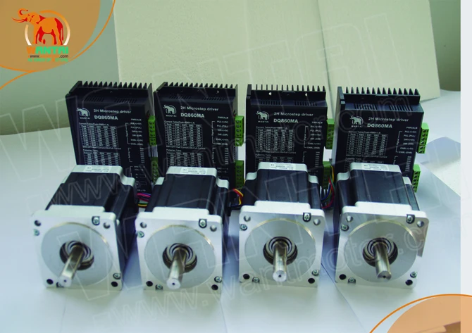 4Axis cnc router Nema34 12N.m(1700oz-in) 6A Stepper Motor 85BYGH450C-060 &amp Driver DQ860MA 80V 7.8A 256Micro | Обустройство дома
