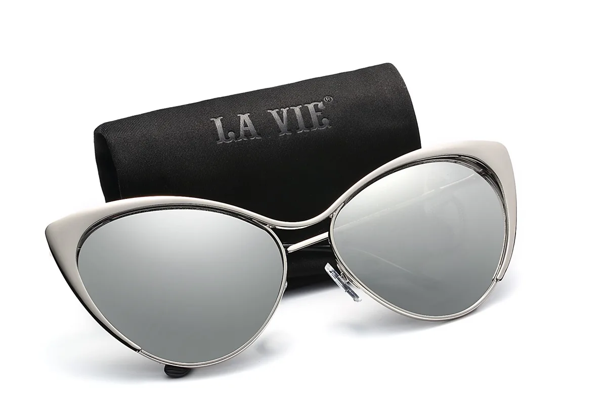 Солнечные очки Cateye женские зеркальные солнцезащитные дизайнерские|gafas de sol mujer|cateye sunglasses womenmirrored women |
