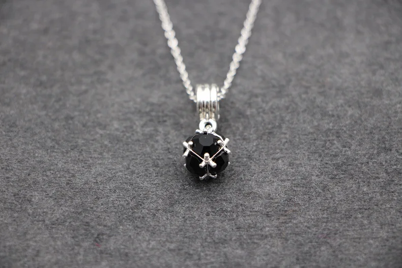 Простой маленький инкрустированный драгоценный камень 1 шт. подвеска с