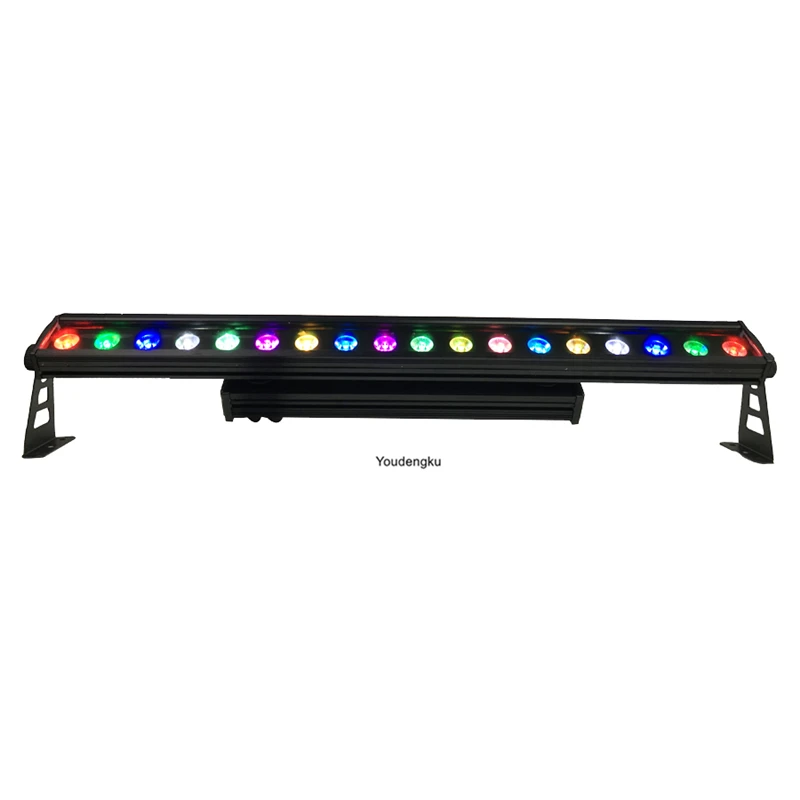 

led outdoor wall washers lighting 18x18w RGBWA UV 6in1 DMX512 Waterproof IP65 wall washing leds bar lights