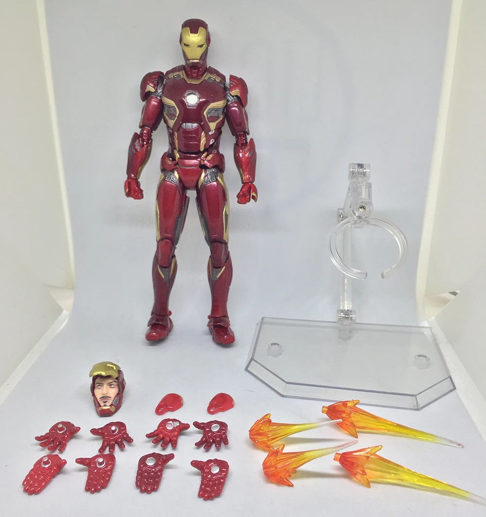 Мстители Лига супер герой Железный человек Mark45 MAFEX 022 ПВХ фигурка игрушка подарок