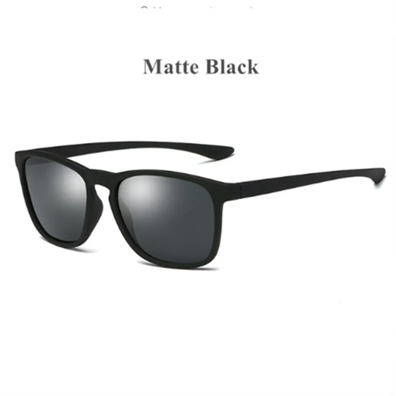 Matte Black Солнцезащитные очки для вождения, мужские поляризованные солнцезащитные очки, мужские очки, UV400, модные солнцезащитные очки для женщин - Цвет линз: Matte Black