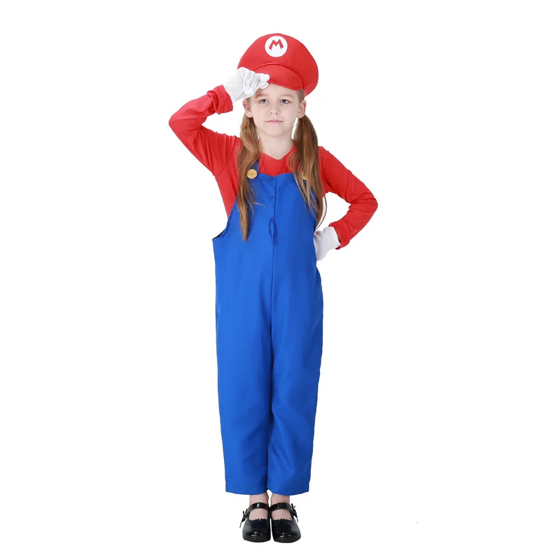 Хеллоуин костюм забавный Super Mario Luigi брат для мальчиков девочек фантазия