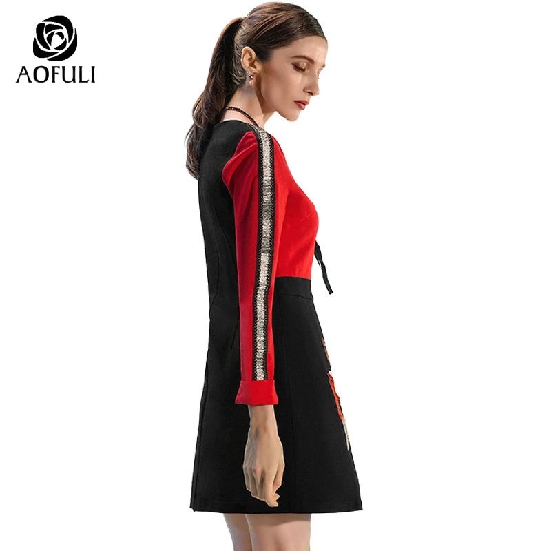 Женское платье с вышивкой в виде королевы из мультфильма S/M/5XL осенне-зимнее стиле