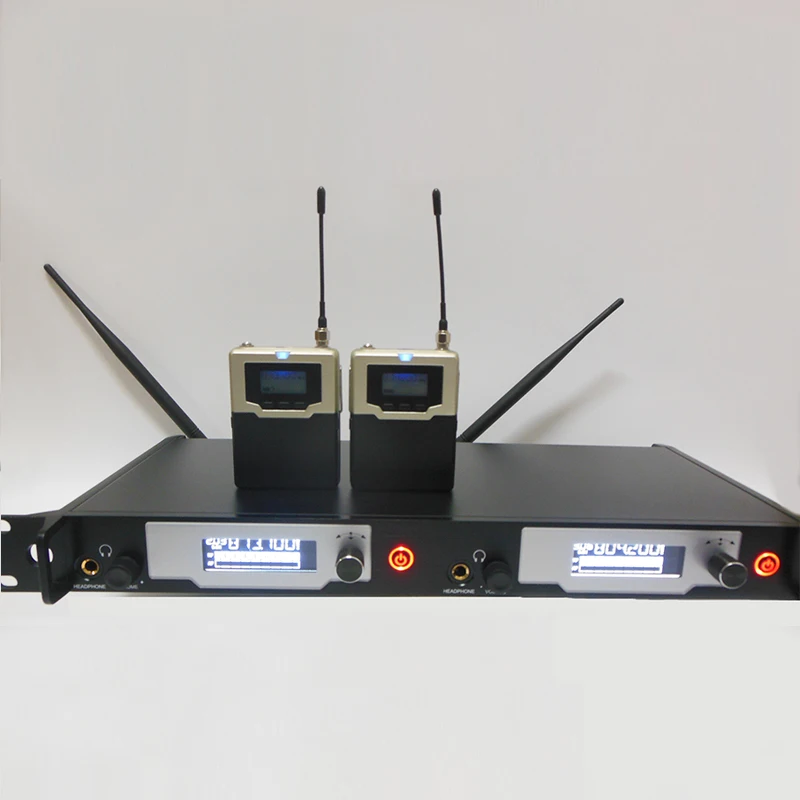 Беспроводная система мониторов сценические UHF наушники вкладыши 4 приемника звук