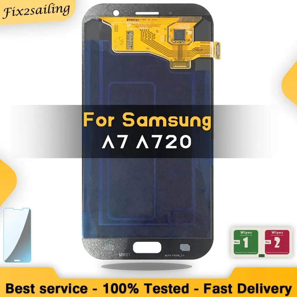ЖК экран для Samsung Galaxy A7 2017 A720M A720Y A720F A720FD сенсорный дигитайзер в сборе запасные