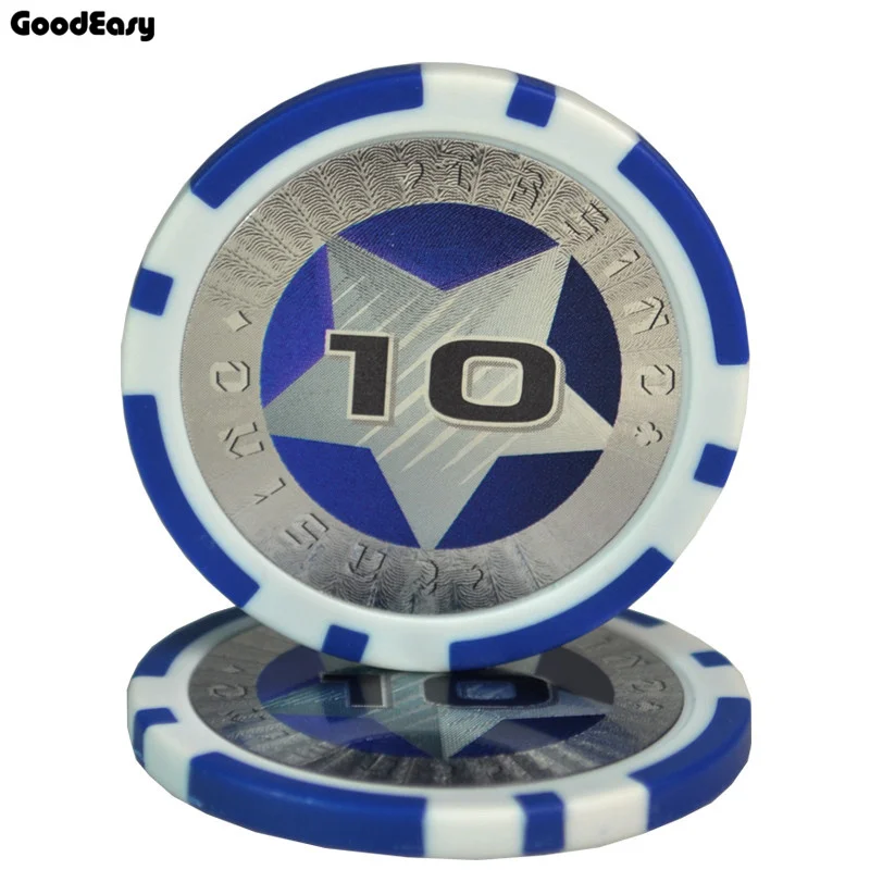 5 шт./компл. Лидер продаж мульти-col 11,5g из АБС-пластика/железо Casino Chips в форме фишек Казино холдем Монте Карло для покера фишек казино аксессуары - Цвет: 10