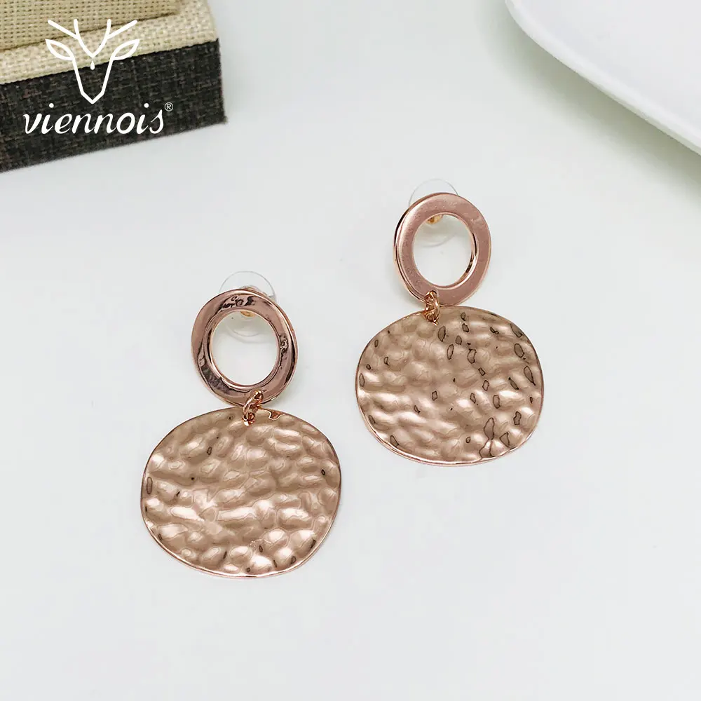 Viennois розовое золото/серебро цветные серьги капли для женщин AAA циркон круглые