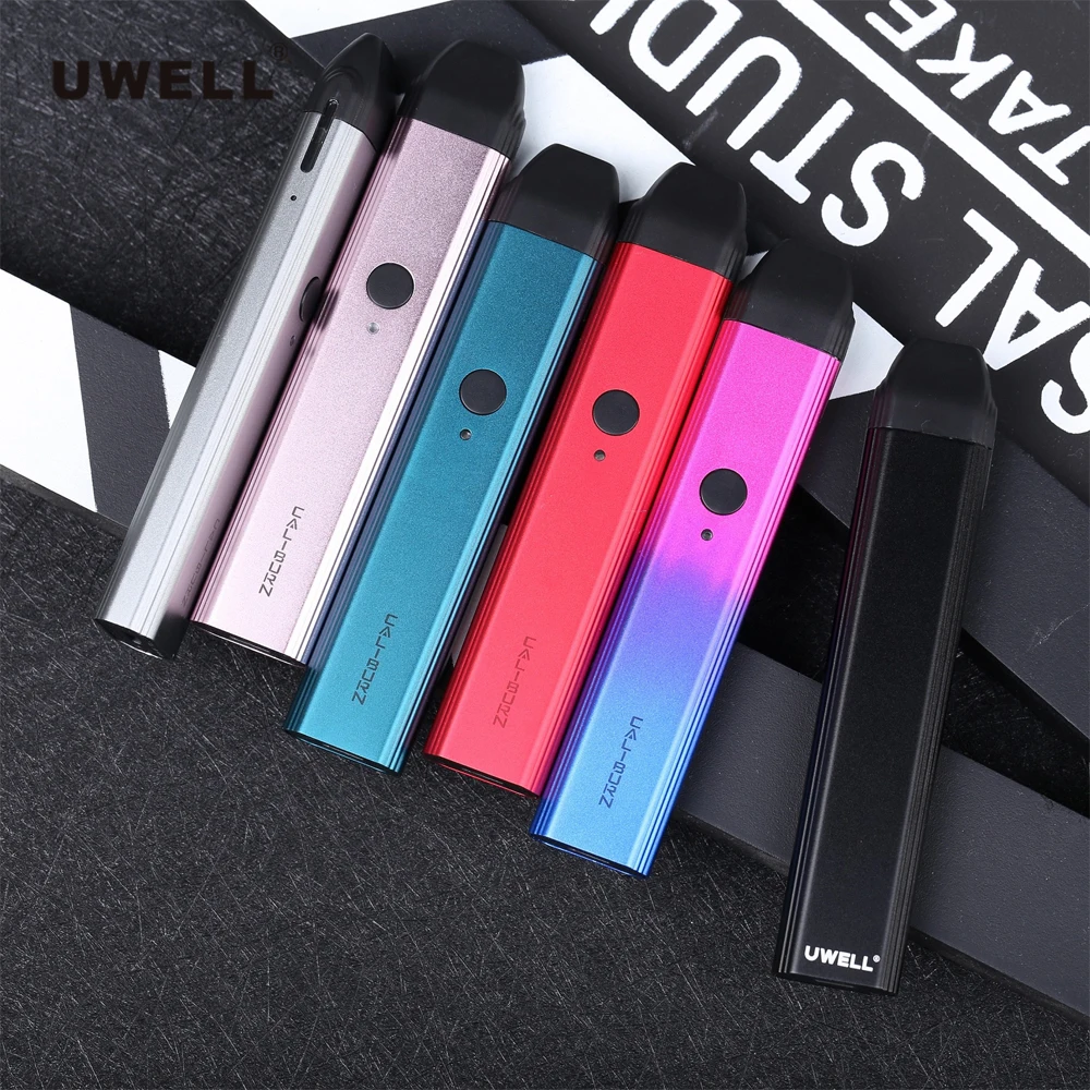 Uwell calibren мод VAPE Pod с 8 шт/2 Упаковка картридж 2 мл встроенный аккумулятор 520 мАч Vape танк распылитель электронная сигарета