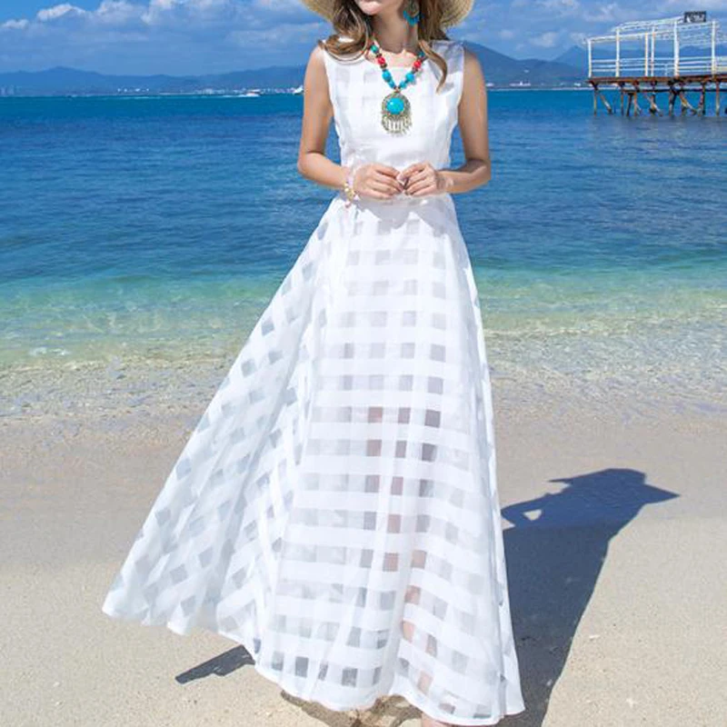 Органза Макси платье модные летние длинные платья праздничная одежда женские