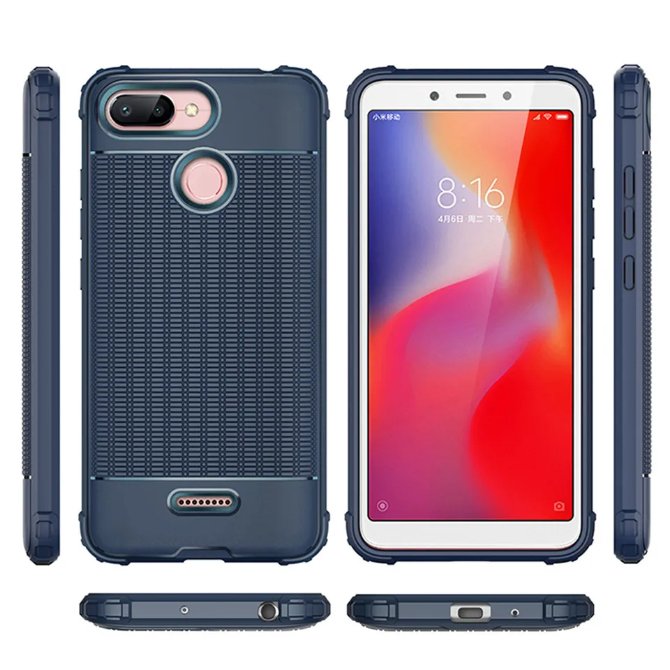 Отвод тепла ТПУ Мягкая Броня чехол для XiaoMi RedMi 6 Pro Note 4X5 Plus Mi A2 Lite 8 SE A1 5X крышки