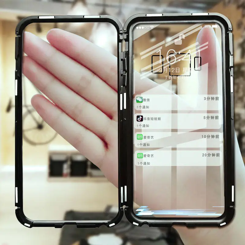 360 Полный Магнитный чехол для телефона для samsung Galaxy Note 10 Pro S10 5G S10 плюс Алюминий металлический бампер S9 S8 A7 A8 A9 Стекло чехол