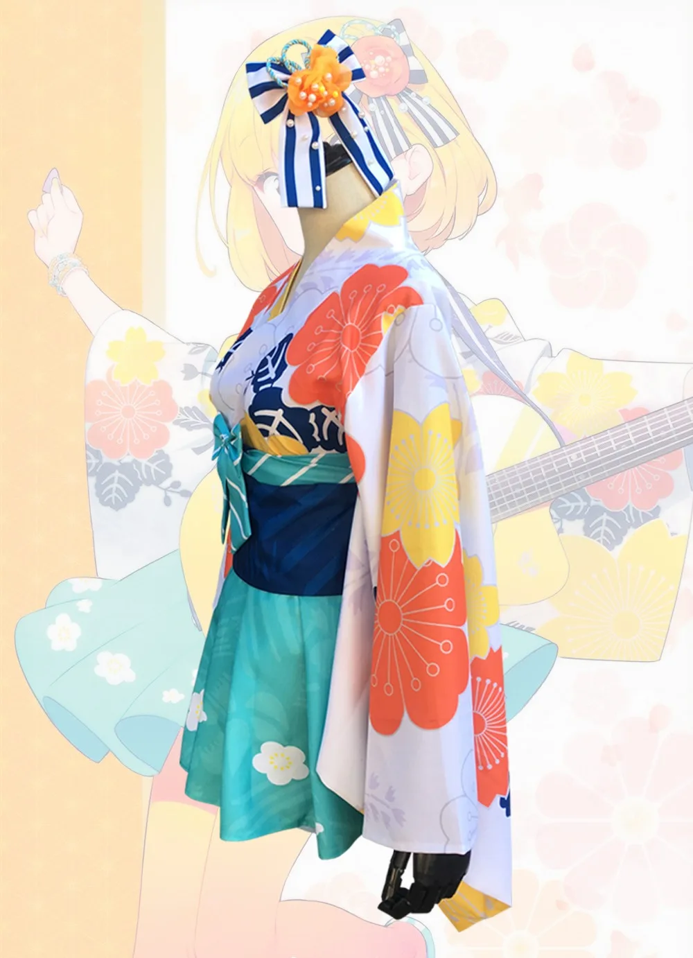 

Man Woman Cosplay Anime Cartoon VOCALOID Cos Japanese kimono Halloween Party Kagamine Rin Cosplay Costume