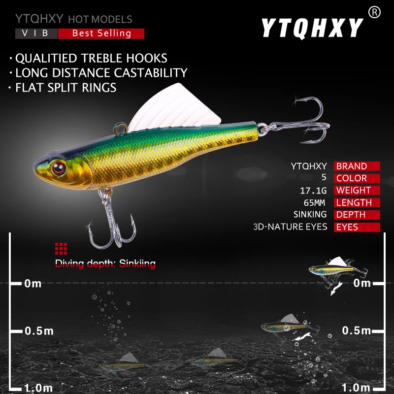 YTQHXY розничная продажа рыболовные снасти Горячие приманки 5 цветов на выбор