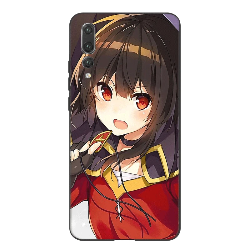 Силиконовый чехол для телефона Konosuba Megumin Huawei P20 P10 P30 P8 P9 Lite Pro P умный защитный |