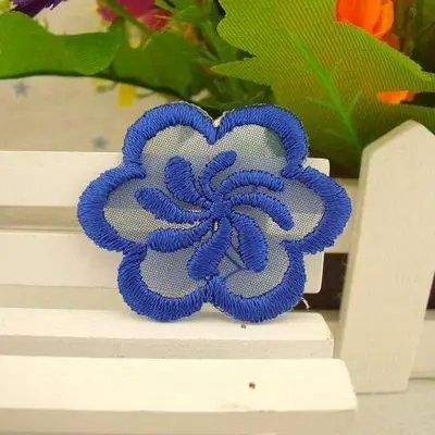 

20 pcs/lot Bud silk flowers Embroidered patch iron on Motif Applique, garment embroidery patches DIY accessory 008004046