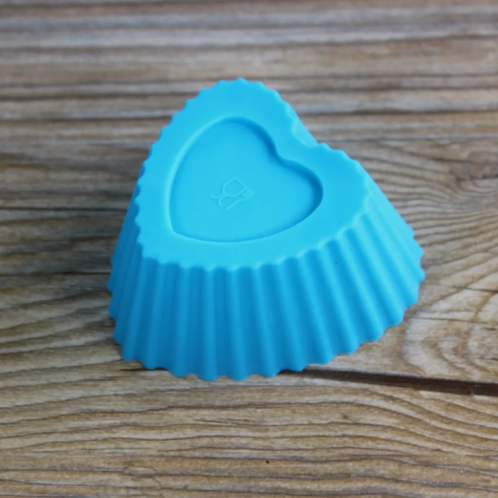 12 шт./набор силиконовые формы в форме сердца для Маффин кекса|cup cake liners|silicone muffincake
