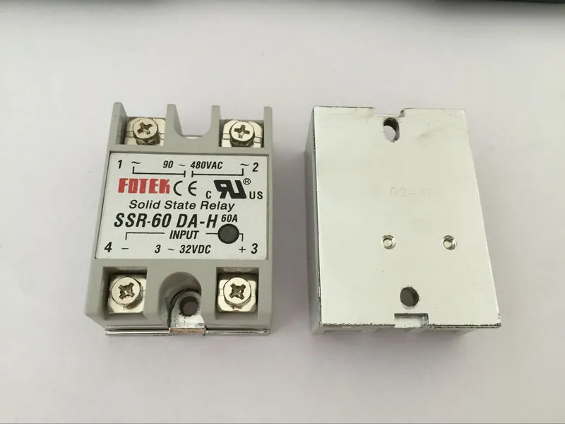 

10 шт. Φ реле производителя 60A ssr, вход 3-32VDC выход 90-480VAC