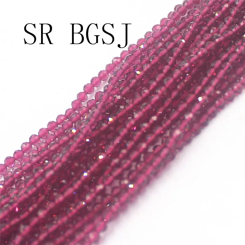 Free Shipping 2mm Faceted Red Jades Gems Stone Spacer Bail Seed Mini Round Beads Strand 15&quot|Бусины| |
