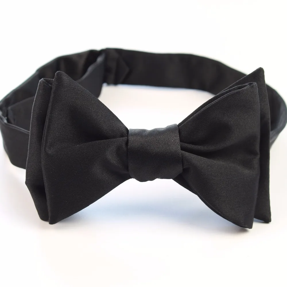 Однотонный тёмный галстук бабочка из полиэстера и шелка|handmade bowtie|self bowtiebowtie self |