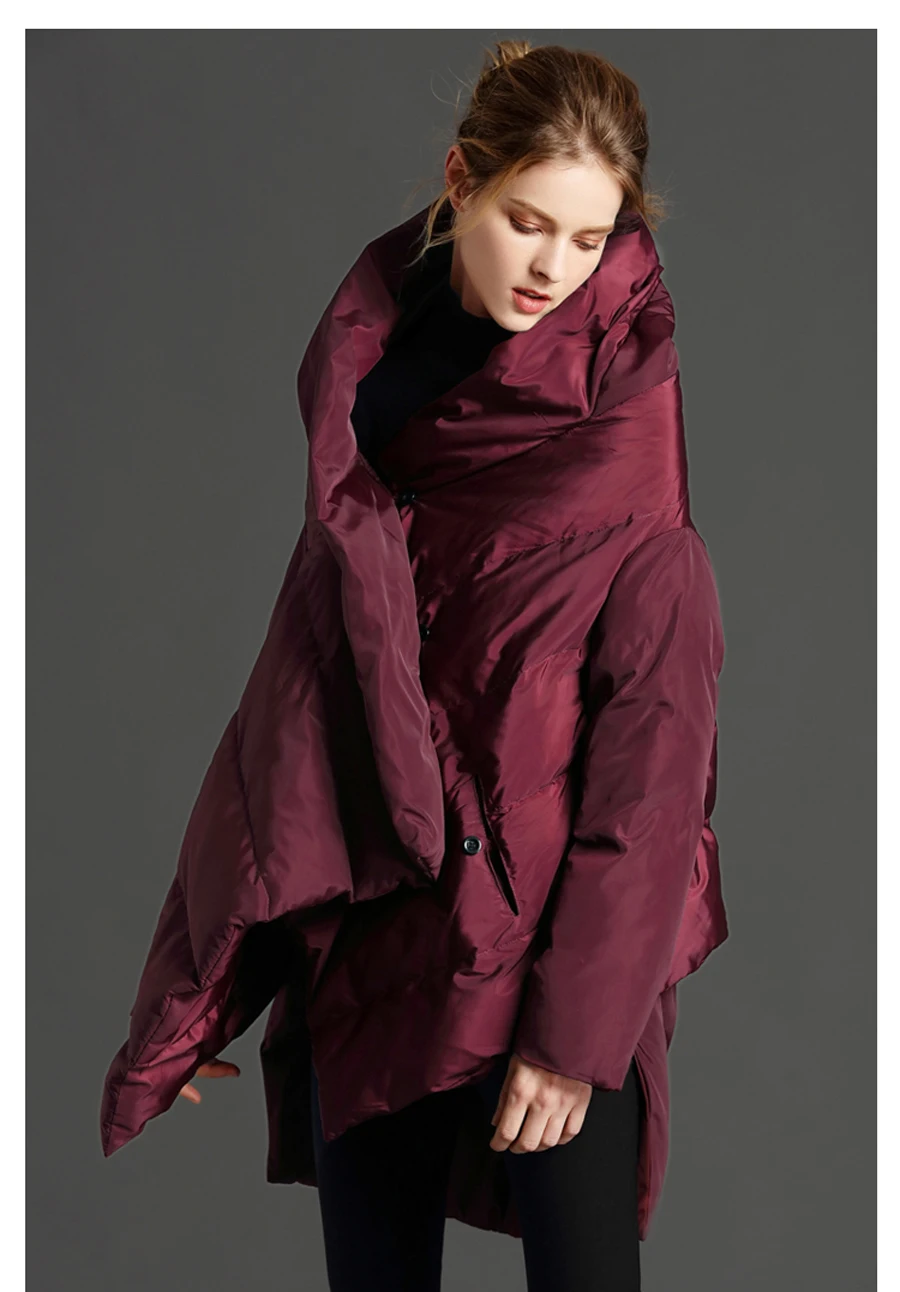 Winter Jacket Women 90% White Duck Down Parkas Loose Warm Thicken Snow Short Outwear Female Fashion Stand Collar Overcoat