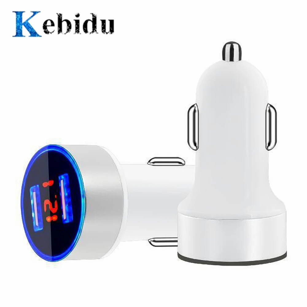 Автомобильное зарядное устройство Kebidu с двумя USB-портами 3 1 А 12-24 В прикуриватель 2