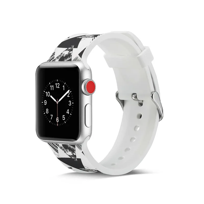 Силиконовые ремешки для Apple Watch Band 38 мм 42 мм браслеты силиконовый ремешок для Apple Watch 4 44 мм 40 мм ремешки для часов 20 цветов