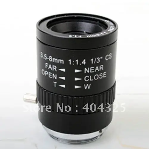 

1/3" CS F1.4 manual Lris 3.5-8MM CCTV CCD Lens for color , B/W Camera auto iris lens