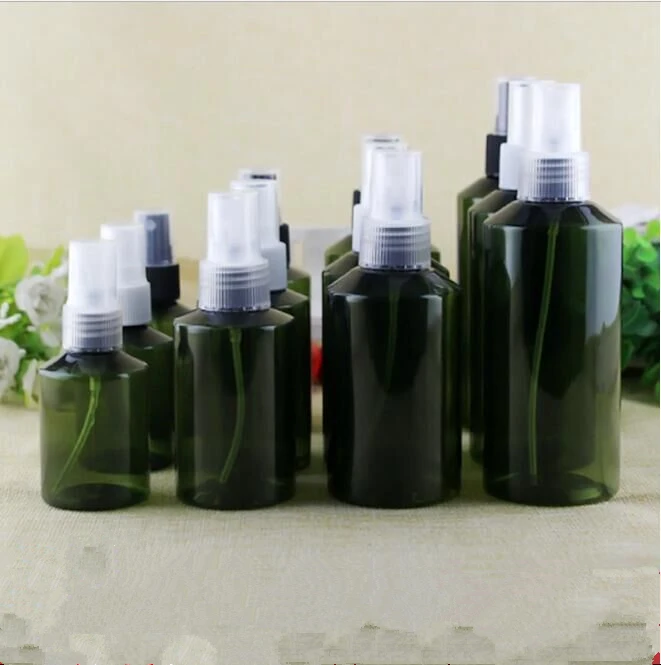 30PCS Free Shipping 50ML 100ML 150ML 200ML Green Lucency Plastic Spray Empty Perfume Bottle Toner Product Cosmetic Containers | Красота и