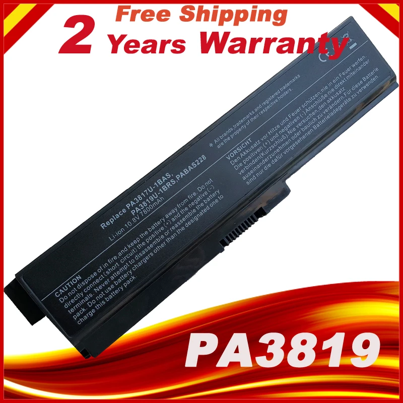

7800mAh laptop battery forTOSHIBA PA3817U-1BAS PA3817U-1BRS Satellite L700 L730 L735 L770 L740 L745 L750 L755 L775 bateria akku