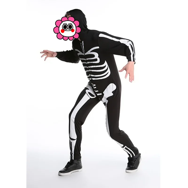 

Sexy Women Halloween Skeleton Printed Horror Zombie Zentai Clothes Skull Ghost Costume Set Carnival Jumpsuits