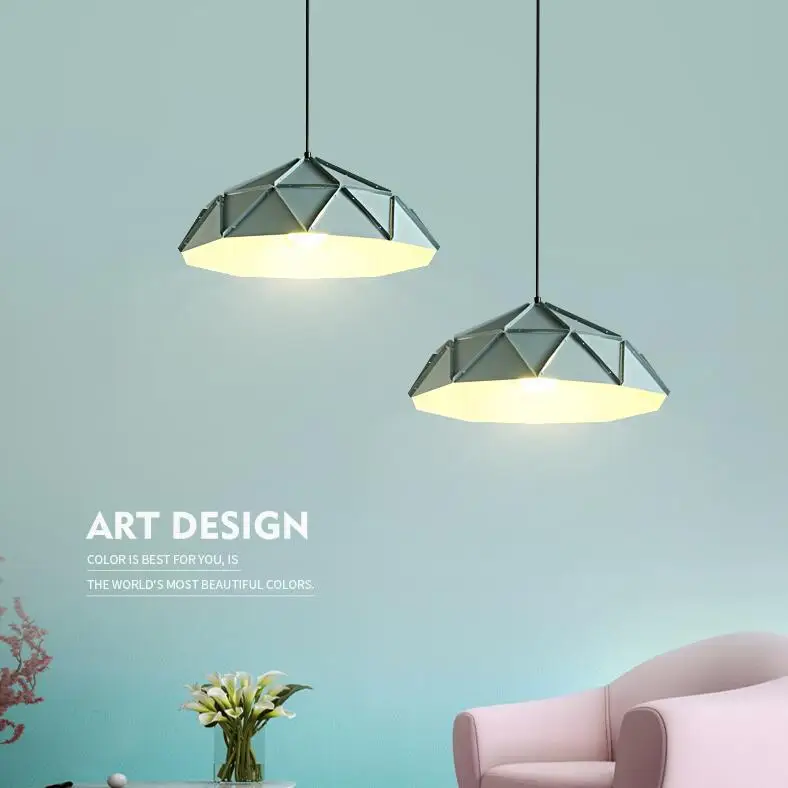 Loft American Country Warm Matt Blue Iron Pendant Light Clothing Shop Bar Sushi Decorative Hanging Lighting Lamp | Лампы и освещение