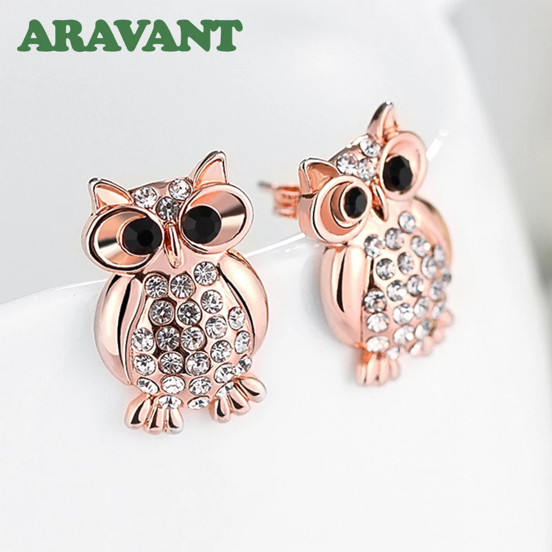 

Cute Owl Earring Piercing Stud Earrings For Women European Jewelry Mother's Day Gifts Party