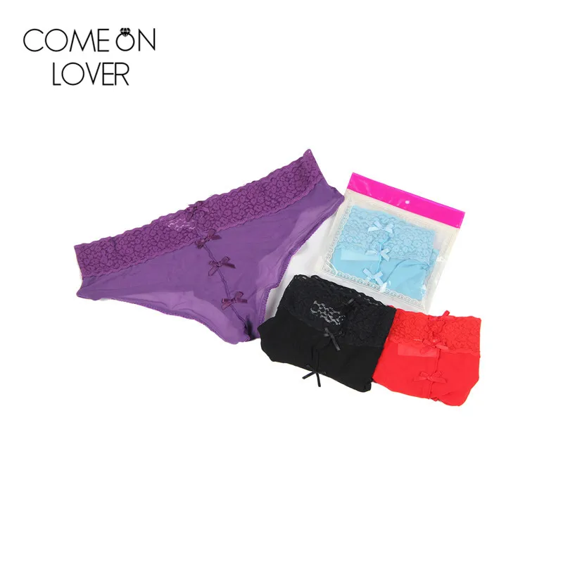 Женское нижнее белье Comeonlover тонкие прозрачные кружевные трусы с низкой талией