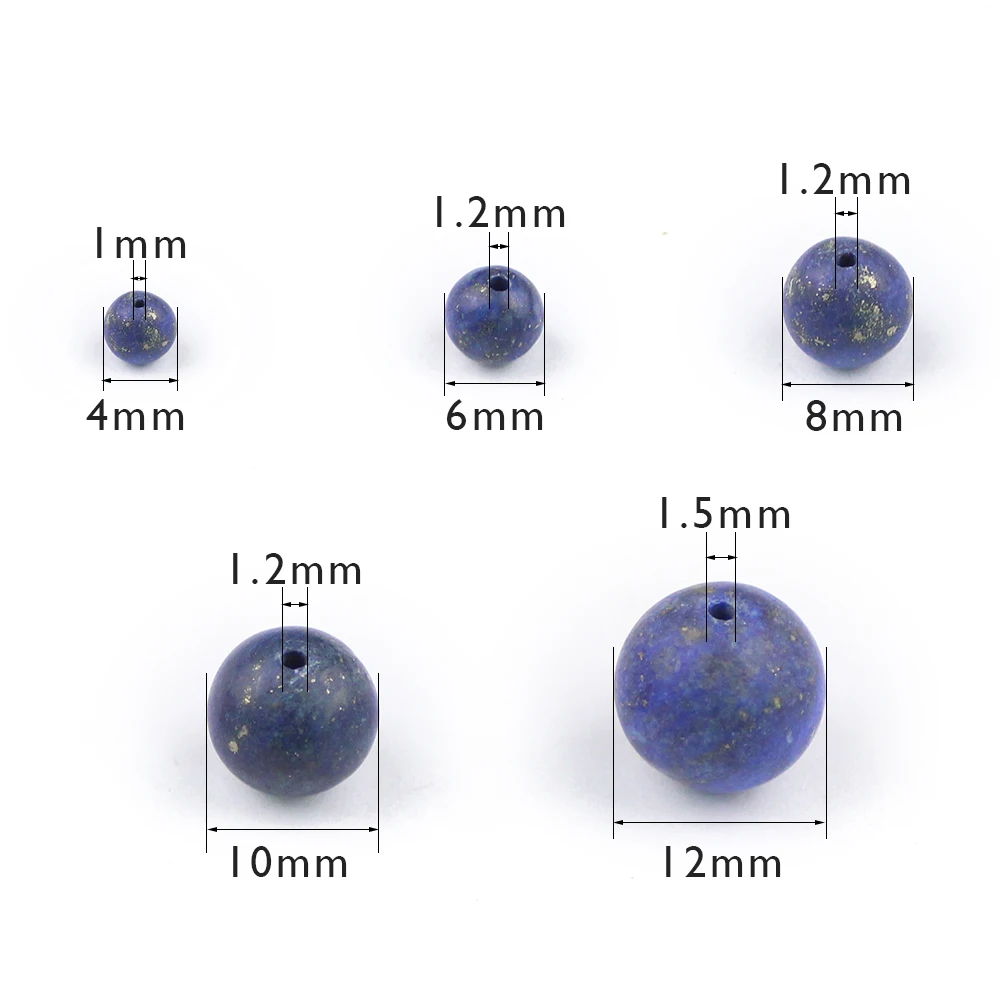 Натуральные матовые бусины BTFBES из лазурита шарики руды синего цвета 4 6 8 10 12 мм