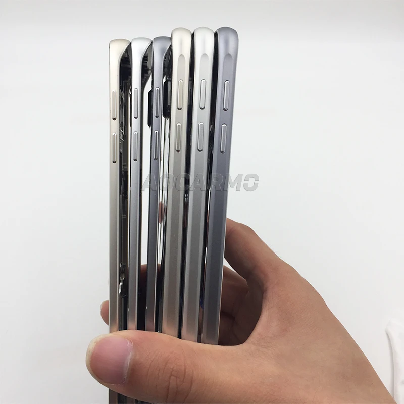 Сменный корпус Aocarmo с рамкой средней рамы для Samsung Galaxy S6 Edge G925 одним/двумя слотами